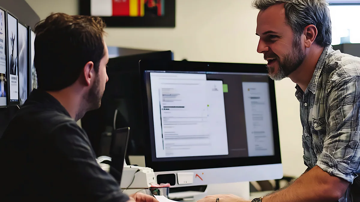A developer workspace with a code editor and a database client open side by side.